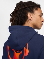 Nike Obsidian Sportswear Club Air Max Graphic Hoodie - Image 5 of 8