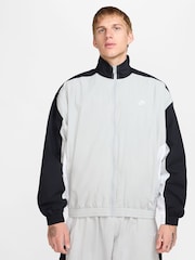 Nike Black Oversized Club Woven Track Jacket - Image 1 of 6
