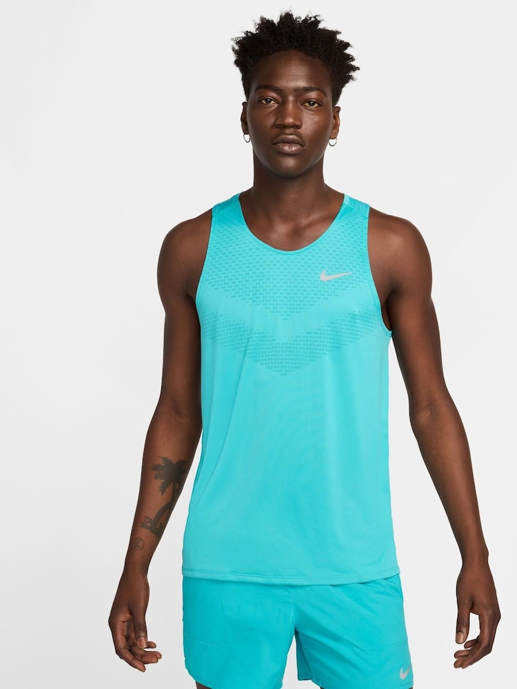 Nike Cactus Blue Stride Dri-FIT ADV Running Vest Top - Image 1 of 5