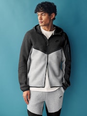 Svart/Grå - Nike Tech Fleece Zip Up Huvtröja - Bild 1 av 13