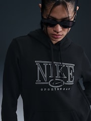 Nike Black Sportwear Club Fleece Graphic Hoodie - Image 4 of 5