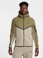 Medium Olive Green - Nike Tech Fleece Zip Up Hoodie - Obrázok 1 z 3