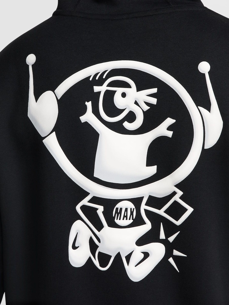 Nike Black Sportswear Club Air Max Graphic Hoodie - Image 4 of 7