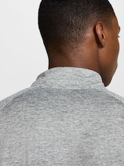 Nike Smoke Grey Dri-FIT Stride Half Zip Midlayer Running Top - Image 2 of 11