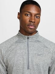 Nike Smoke Grey Dri-FIT Stride Half Zip Midlayer Running Top - Image 4 of 11