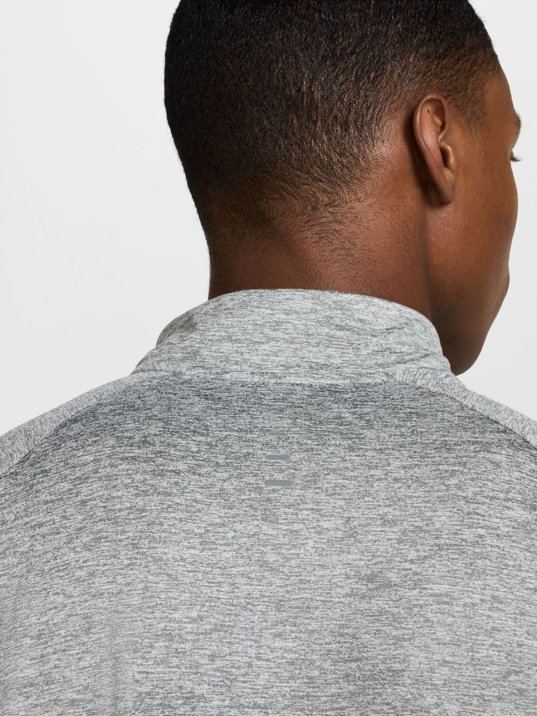 nike grey half zip running top