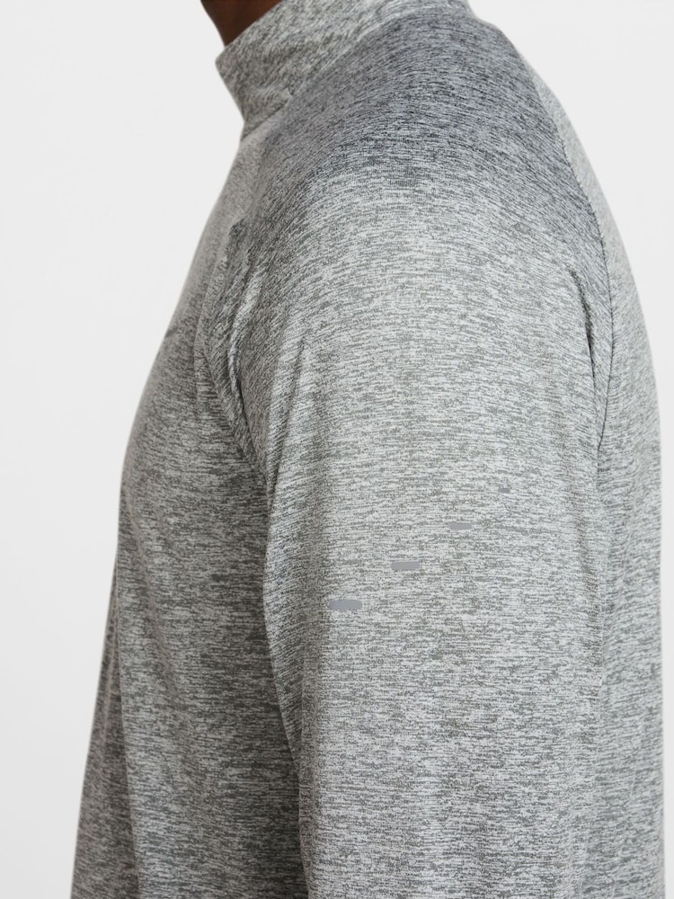 Nike Smoke Grey Dri-FIT Stride Half Zip Midlayer Running Top - Image 6 of 7