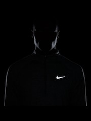 Nike Smoke Grey Dri-FIT Stride Half Zip Midlayer Running Top - Image 8 of 11