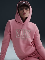 Nike Elemental Pink Sportwear Club Fleece Graphic Hoodie - Image 6 of 10