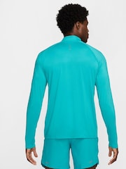 Nike Cactus Blue Dri-FIT Stride Half Zip Midlayer Running Top - Image 2 of 7