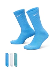 Nike Sky Blue Plus Everyday Cushioned Training Crew Socks - Image 1 of 4