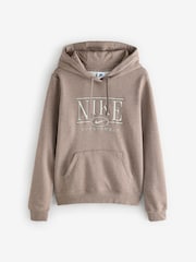Nike Mink Brown Sportwear Club Fleece Graphic Hoodie - Image 6 of 6