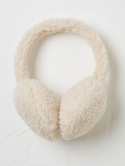 FatFace Ivory Borg Earmuffs - Image 2 of 5