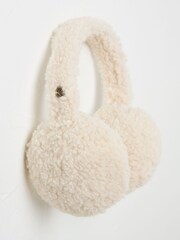 FatFace Ivory Borg Earmuffs - Image 3 of 5