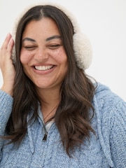 FatFace Ivory Borg Earmuffs - Image 4 of 5