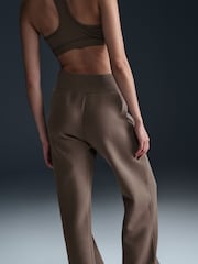 Nike Brown Phoenix Fleece High Waisted Wide Leg Joggers - Image 2 of 5