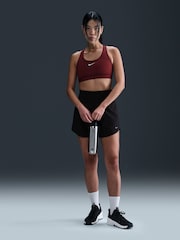 Nike Dark Team Red Medium Swoosh Support Padded Sports Bra - Image 1 of 10