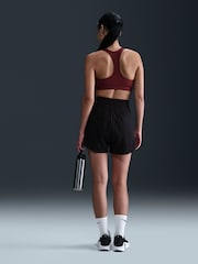 Nike Dark Team Red Medium Swoosh Support Padded Sports Bra - Image 4 of 10