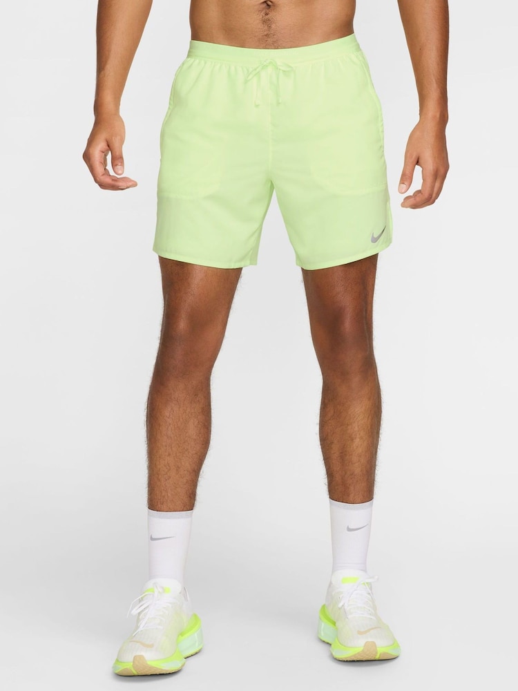 Nike Lime Green Dri-FIT Stride 7 Inch 2-In-1 Running Shorts - Image 1 of 15