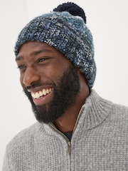FatFace Navy Truro Bobble Hat - Image 3 of 4