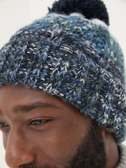 FatFace Navy Truro Bobble Hat - Image 4 of 4