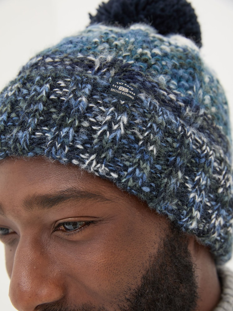 FatFace Navy Truro Bobble Hat - Image 4 of 4
