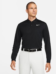 Nike Black Dri-FIT Victory Long-Sleeve Golf Polo Shirt - Image 1 of 7