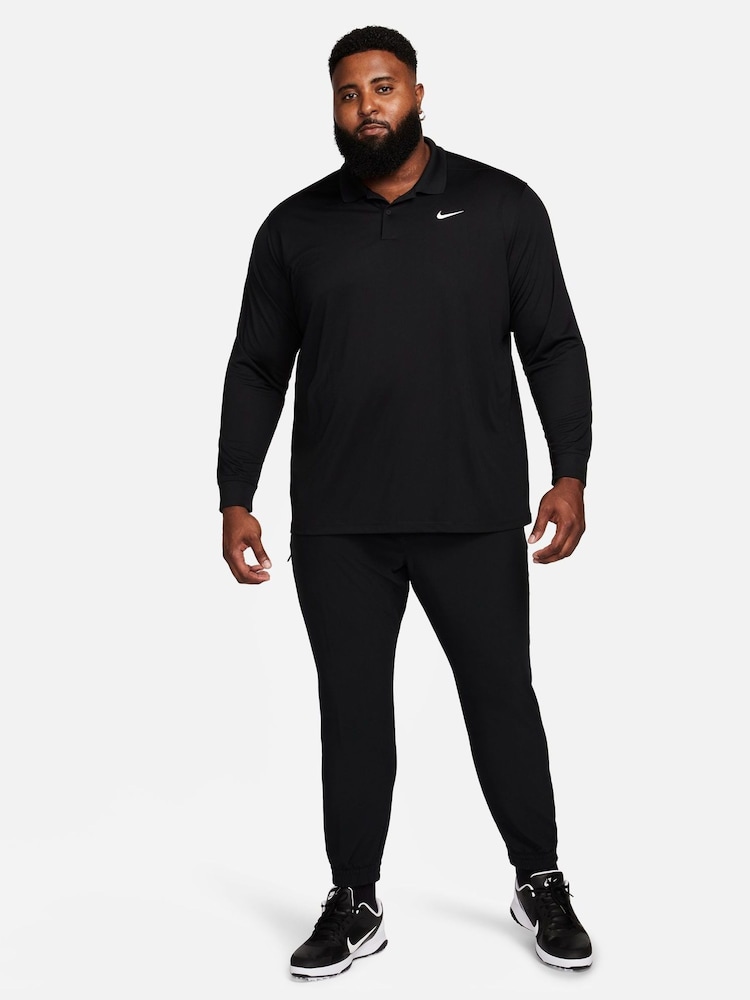 Nike Black Dri-FIT Victory Long-Sleeve Golf Polo Shirt - Image 7 of 7