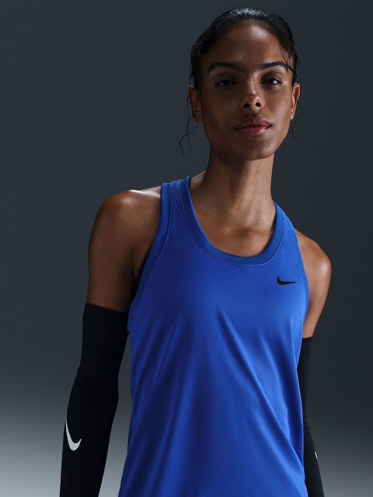 Hyper Royal Blue - Nike Dri-FIT tanktop met racerback - Image 4 of 5