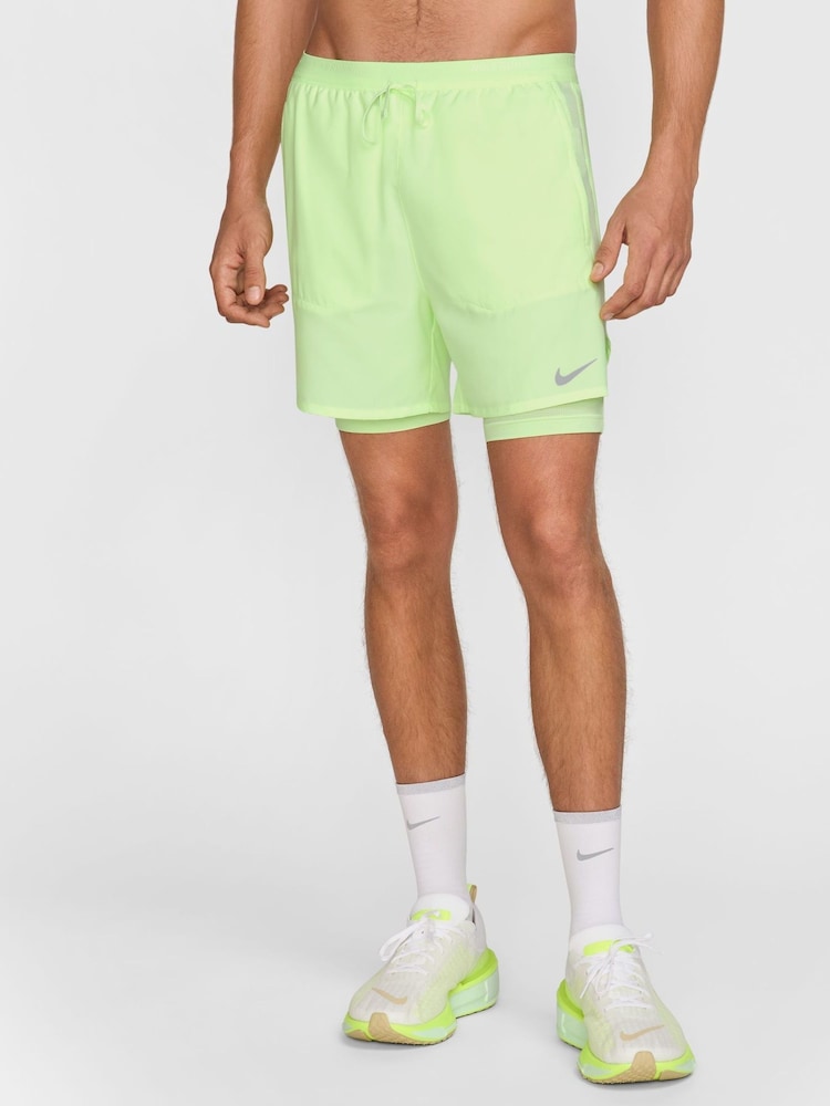 Nike Barely Volt Dri-Fit Stride 5 Inch 2-in-1 Running Shorts - Image 1 of 8