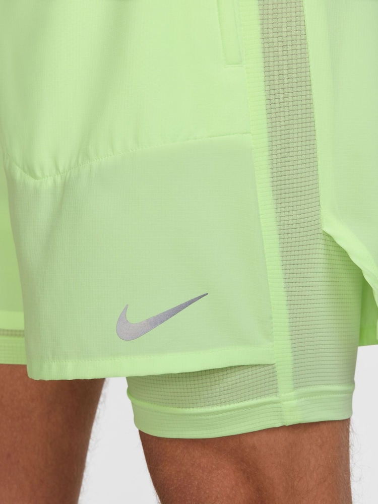 Nike Barely Volt Dri-Fit Stride 5 Inch 2-in-1 Running Shorts - Image 8 of 8