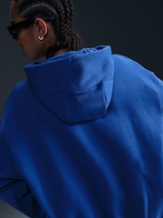 Nike Royal Blue Oversized Sportswear Phoenix Fleece Mini Swoosh Pullover Hoodie - Image 5 of 5
