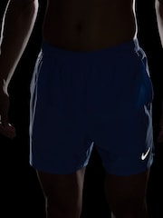 Nike University Blue Dri-FIT Challenger 5 inch Brief Lined Running Shorts - Image 5 of 5