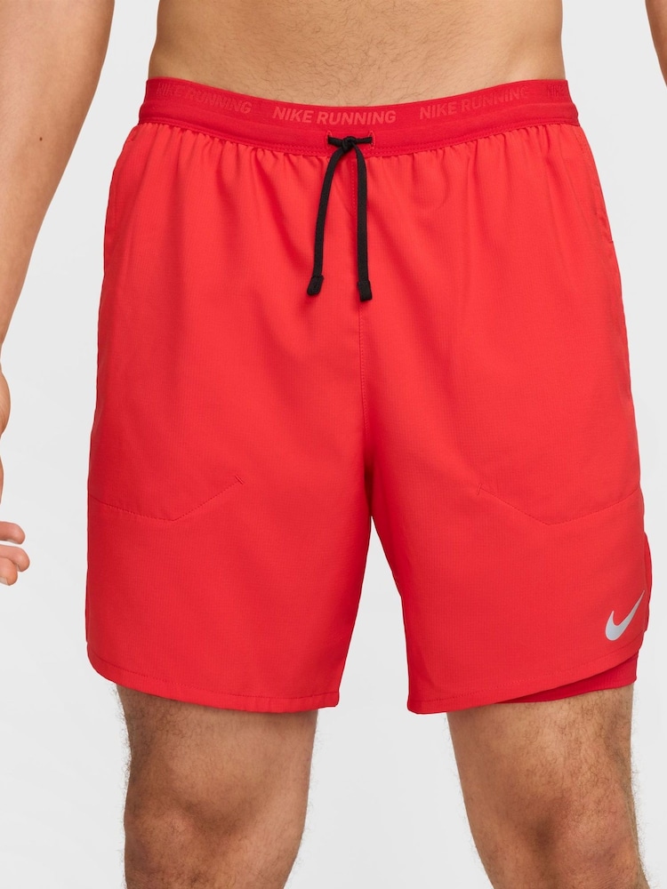 Nike University Red Dri-FIT Stride 7 Inch 2-In-1 Running Shorts - Image 2 of 12