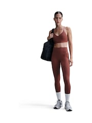 Nike Burgundy Red Zenvy Gentle Support High Waisted 7/8 Leggings - Image 1 of 6
