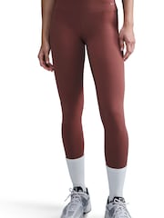 Nike Burgundy Red Zenvy Gentle Support High Waisted 7/8 Leggings - Image 3 of 6