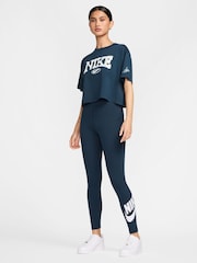 Nike Armory Navy Sportswear Classics High-Waisted Graphic Leggings - Image 1 of 4
