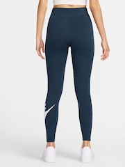 Nike Armory Navy Sportswear Classics High-Waisted Graphic Leggings - Image 4 of 4