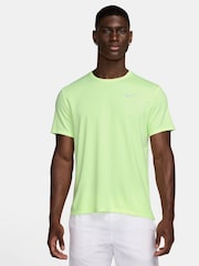 Nike Lime Green Dri-FIT Miler Running T-Shirt - Image 1 of 3