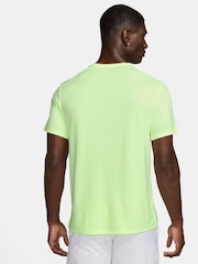 Nike Lime Green Dri-FIT Miler Running T-Shirt - Image 2 of 3