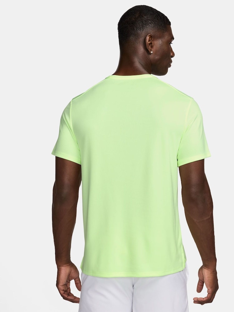 Nike Lime Green Dri-FIT Miler Running T-Shirt - Image 2 of 3