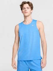 Nike University Blue Dri-FIT Miler Running Vest Top - Image 1 of 6