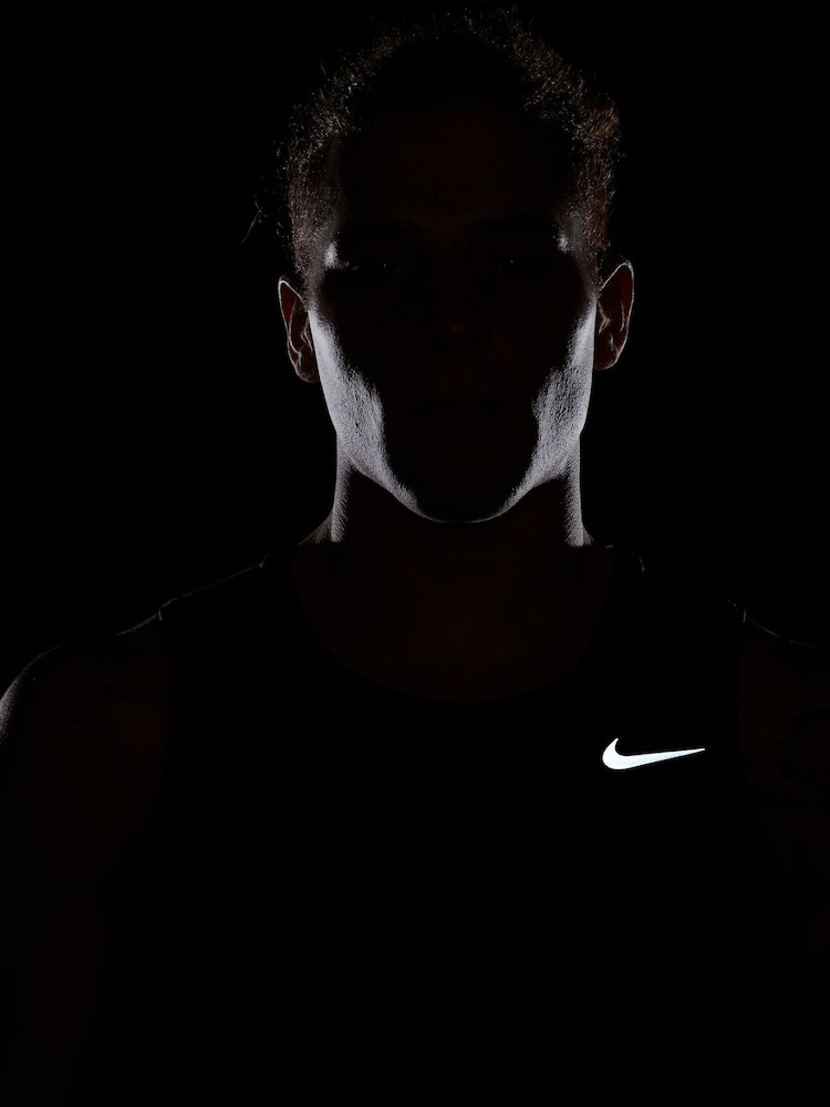 Nike Thunder Blue Dri-FIT Miler Running Vest Top - Image 4 of 4