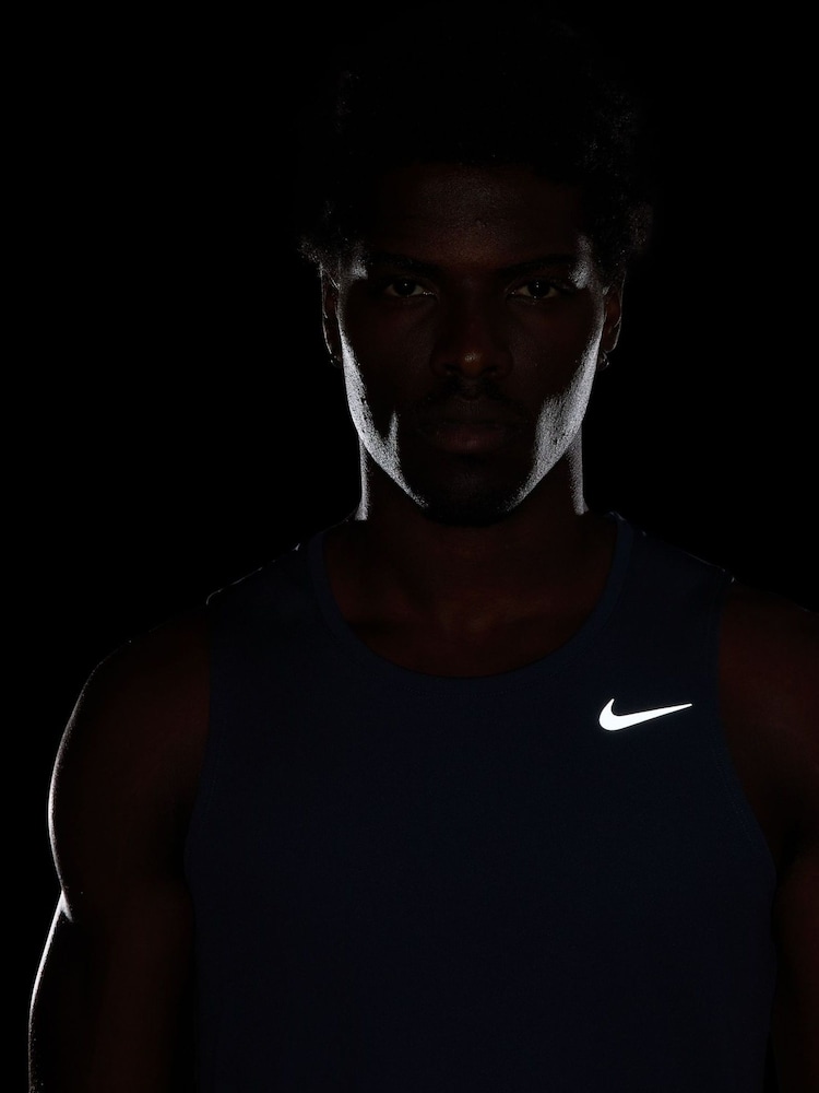 Nike Thunder Blue Dri-FIT Miler Running Vest Top - Image 8 of 8