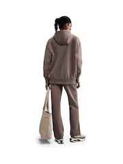 Nike Taupe Oversized Mini Phoenix Fleece Swoosh Full Zip Hoodie - Image 2 of 5