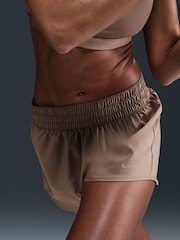 Nike Mink Brown One Dri-FIT Mid Rise 3" Brief Lined Shorts - Image 6 of 7