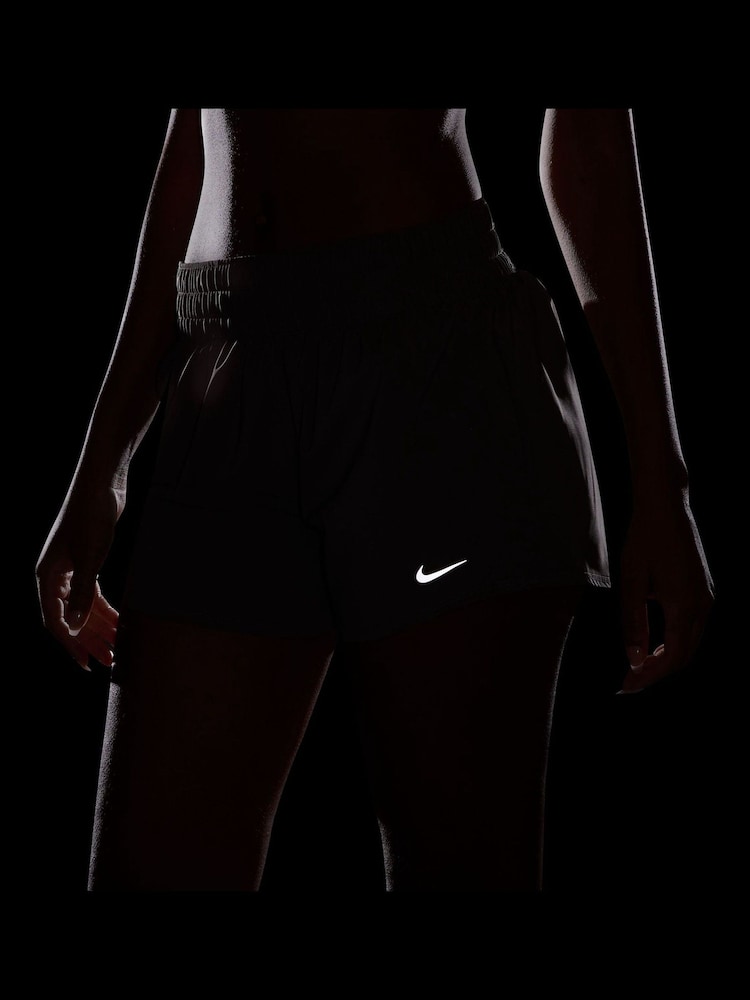 Nike Mink Brown One Dri-FIT Mid Rise 3" Brief Lined Shorts - Image 7 of 7