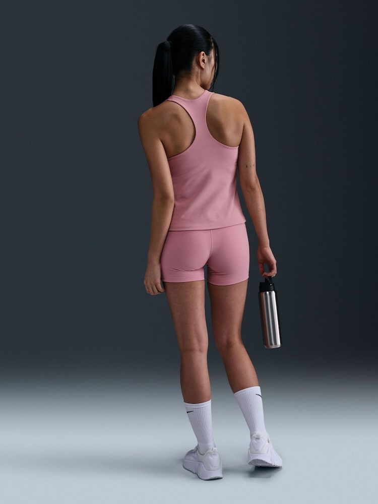 Nike Elemental Pink Medium Swoosh Support Padded Vest With Built In Sports Bra - Image 2 of 5