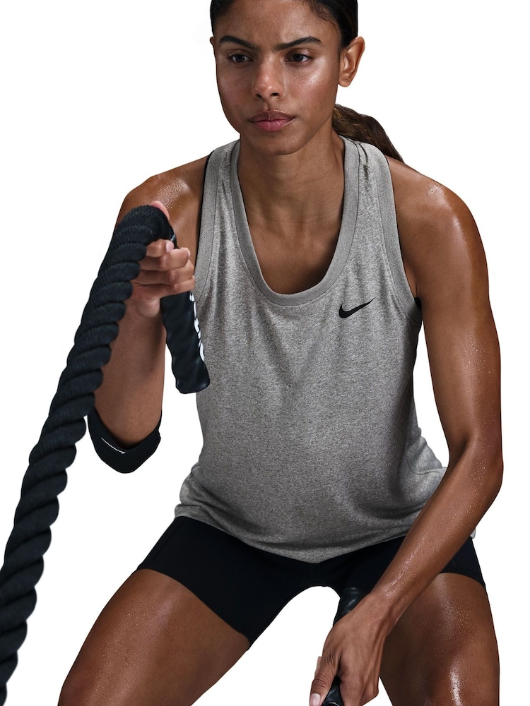 Zwart apricot oranje - Nike Dri-FIT tanktop met racerback - Image 8 of 11