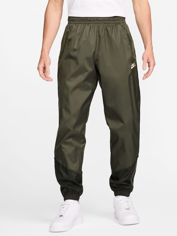 Nike Green Windrunner Woven Lined Joggers - Image 1 of 3